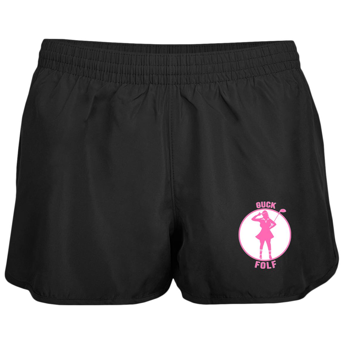 OPG Custom Design #19. GUCK FOLF. Female Edition. Ladies' Wayfarer Running Shorts