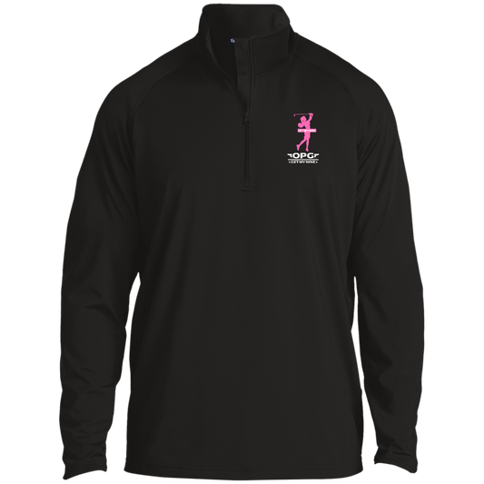 OPG Custom Design #16. Get My Nine. Female Version. 1/2 Zip Raglan Performance Pullover