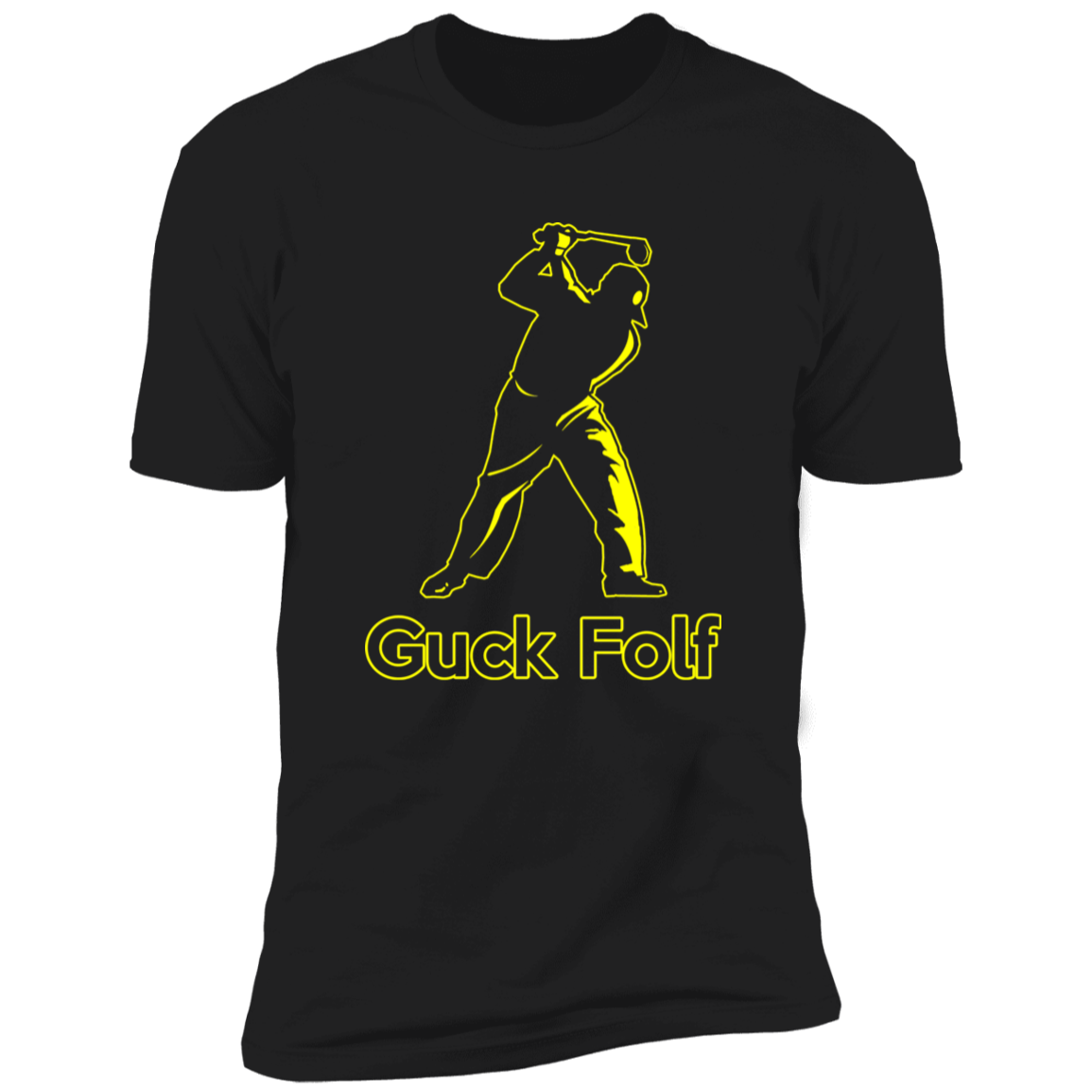 OPG Custom Design #19. GUCK FOLF. Men's Edition. Premium Short Sleeve T-Shirt