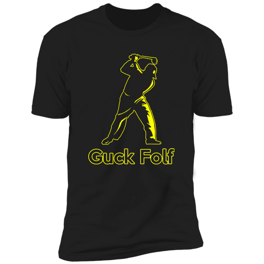 OPG Custom Design #19. GUCK FOLF. Men's Edition. Premium Short Sleeve T-Shirt