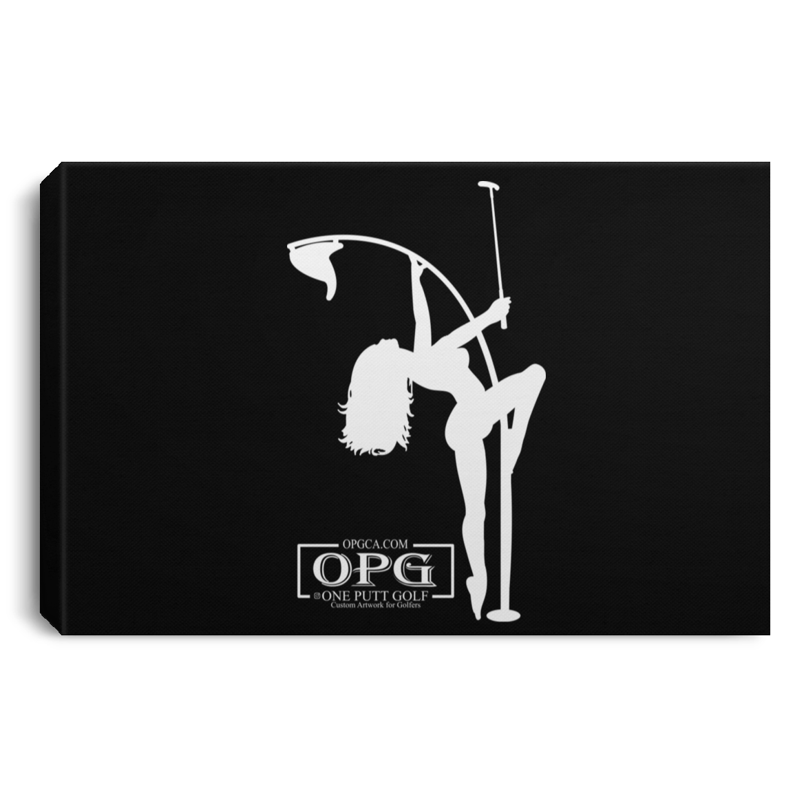 OPG Custom Design #10. Flag Pole Dancer. Landscape Canvas .75in Frame