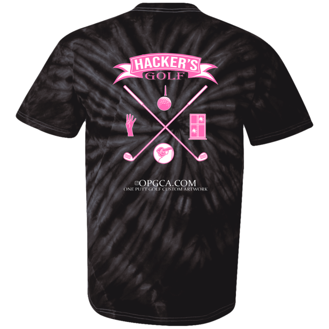 ZZZ#20 OPG Custom Design. 1st Annual Hackers Golf Tournament. Ladies Edition. 100% Cotton Tie Dye T-Shirt