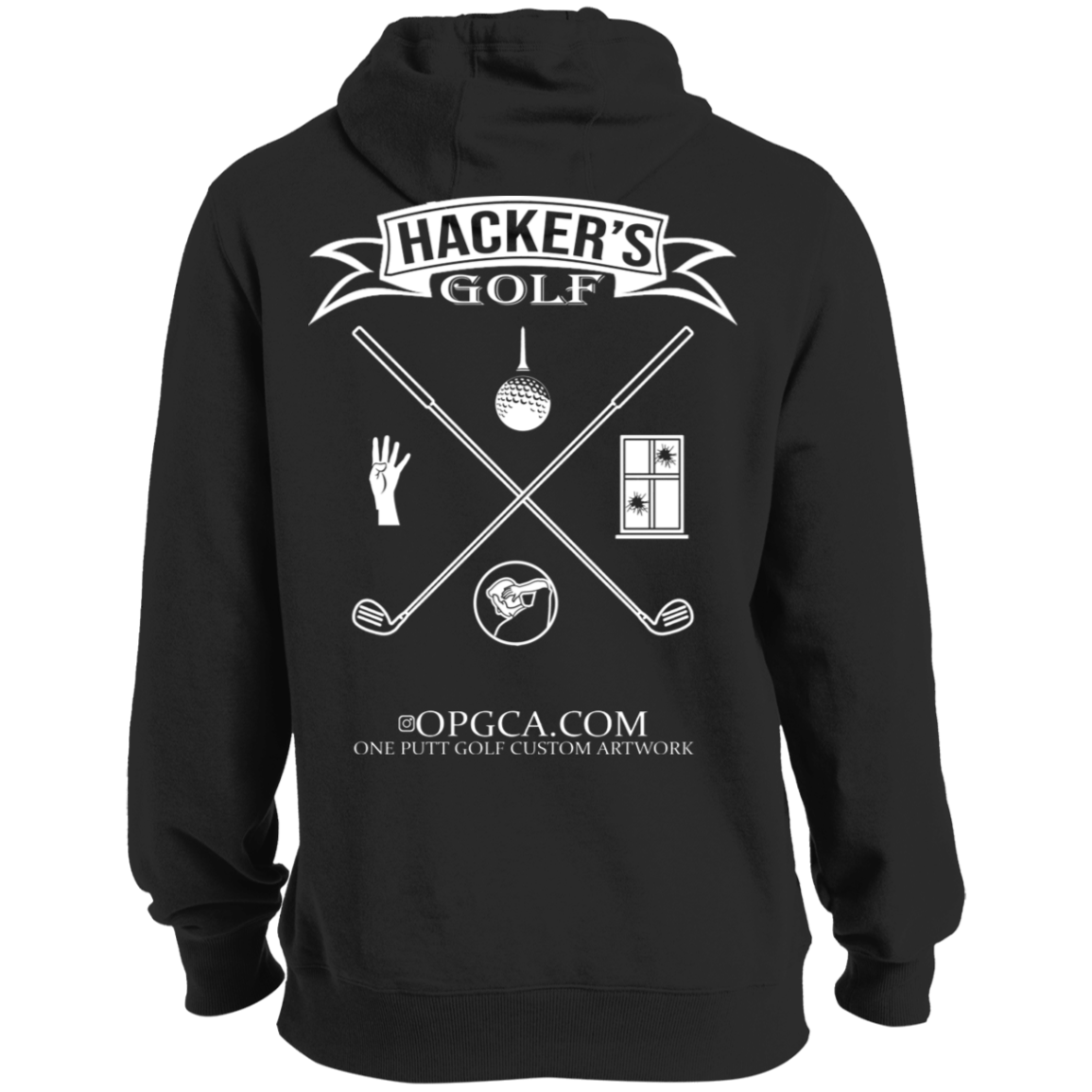 OPG Custom Design #20. 1st Annual Hackers Golf Tournament. Tall Pullover Hoodie