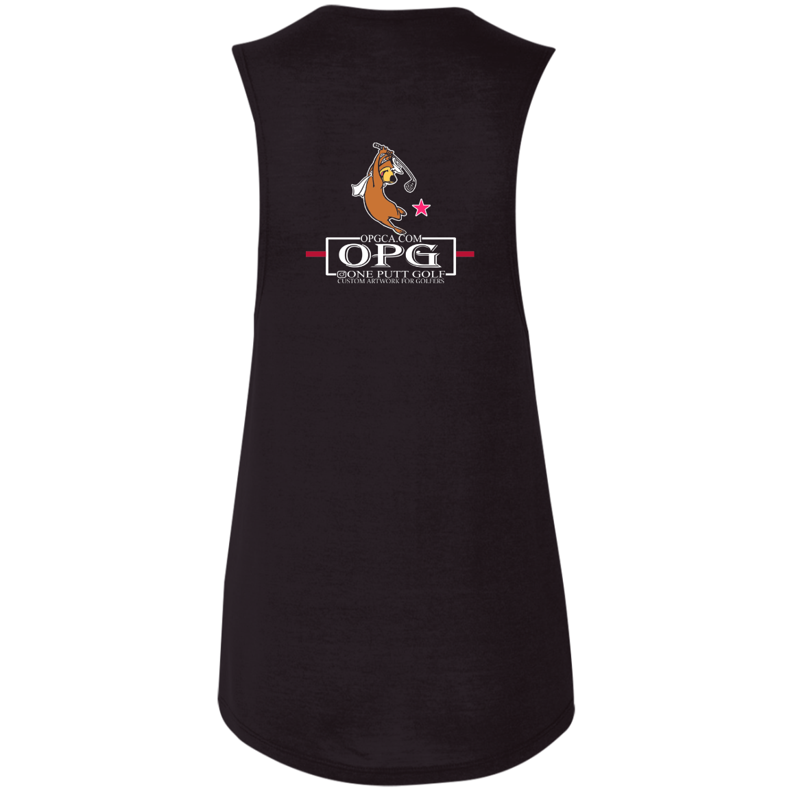 OPG Custom Design #15. Golf Southern California with Yogi Fan Art. Ladies' Flowy Muscle Tank