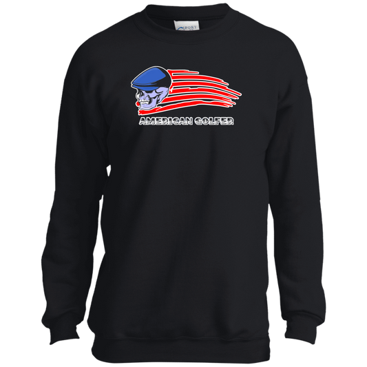 OPG Custom Design #12. Golf America. Male Edition. Youth Crewneck Sweatshirt