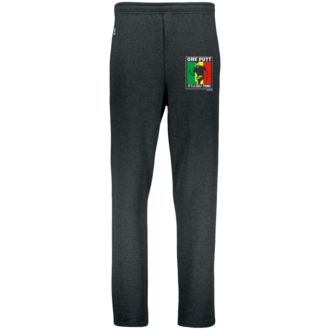 OPG Custom Design #22. One Putt / One Love Parody with Fan Art. Male Edition. Youth Dri-Power Open Bottom Pocket Sweatpants