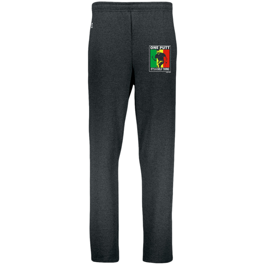 OPG Custom Design #22. One Putt / One Love Parody with Fan Art. Male Edition. Youth Dri-Power Open Bottom Pocket Sweatpants