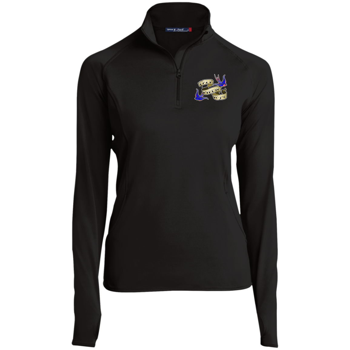 OPG Custom Design #25. Talk Birdie to Me. Ladies' 1/2 Zip Performance Pullover