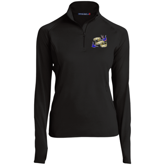 OPG Custom Design #25. Talk Birdie to Me. Ladies' 1/2 Zip Performance Pullover