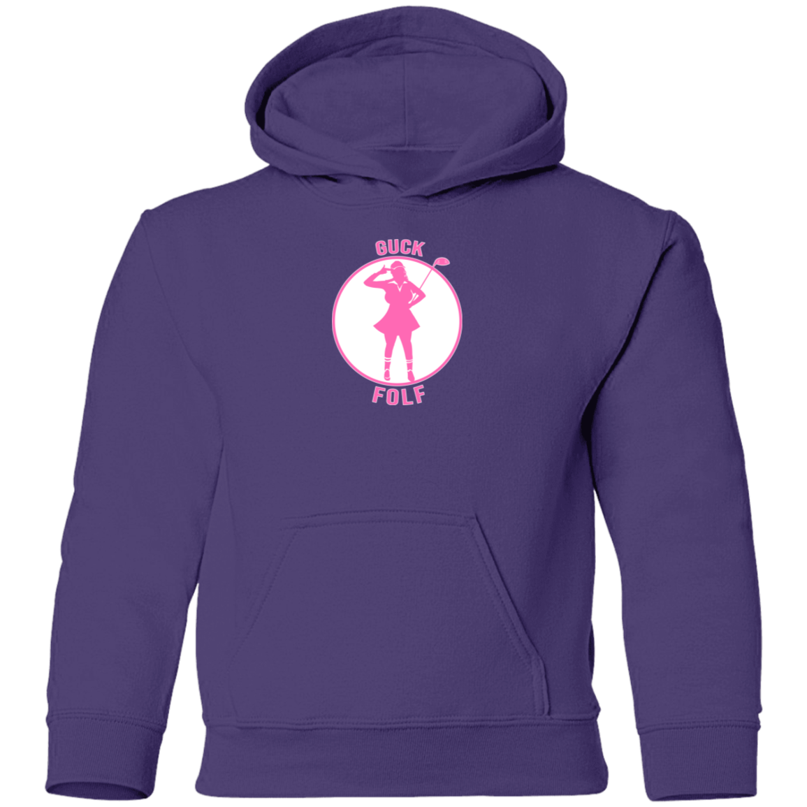 OPG Custom Design #19. GUCK FOLF. Female Edition. Youth Pullover Hoodie