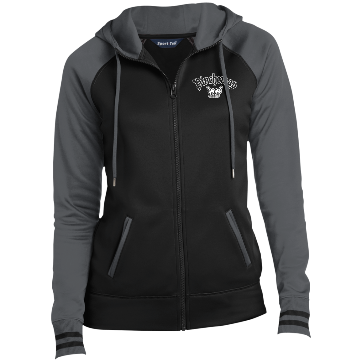 ZZZ#27 OPG Custom Design. Pincheway. Ladies' Sport-Wick® Full-Zip Hooded Jacket