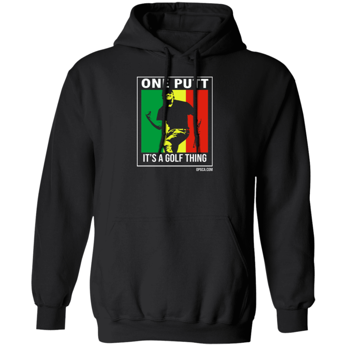 OPG Custom Design #22. One Putt / One Love Parody with Fan Art. Male Edition. Basic Pullover Hoodie