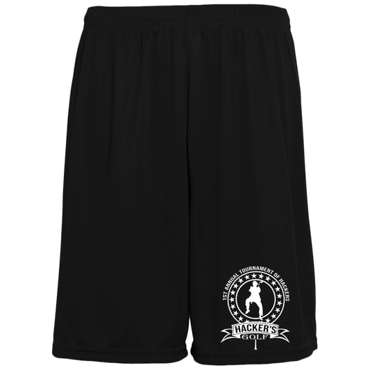 OPG Custom Design #20. 1st Annual Hackers Golf Tournament. 100% Polyester Training Shorts w/Pockets