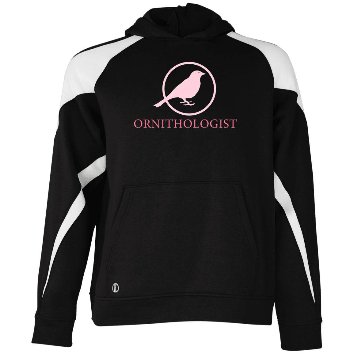 OPG Custom Design #24. Ornithologist. A person who studies or is an expert on birds. Youth Athletic Colorblock Fleece Hoodie