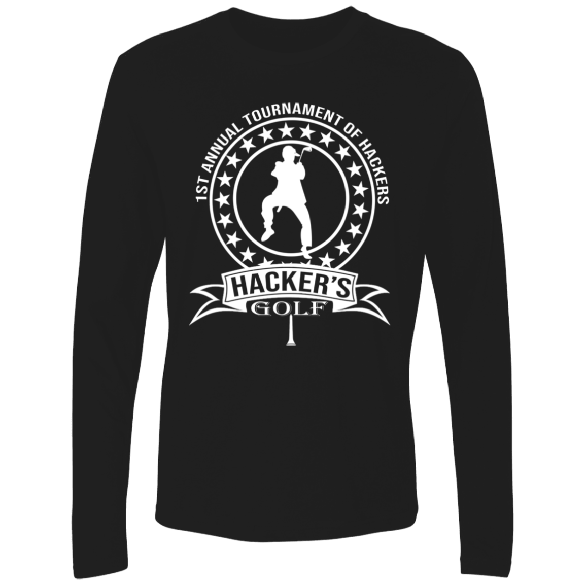 OPG Custom Design #20. 1st Annual Hackers Golf Tournament. Men's 100% Combed Ringspung Cotton