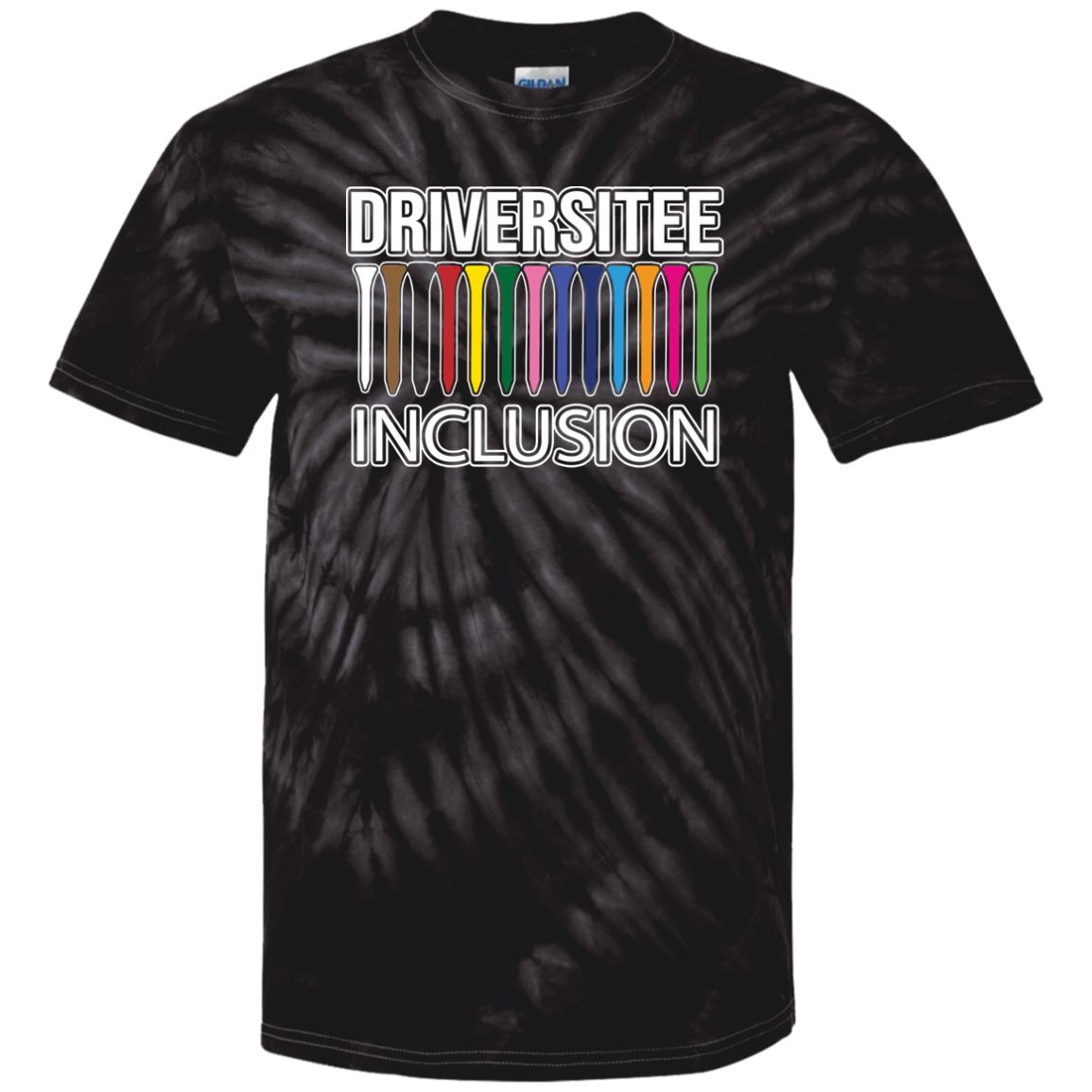 ZZZ#06 OPG Custom Design. DRIVER-SITEE & INCLUSION. 100% Cotton Tie Dye T-Shirt