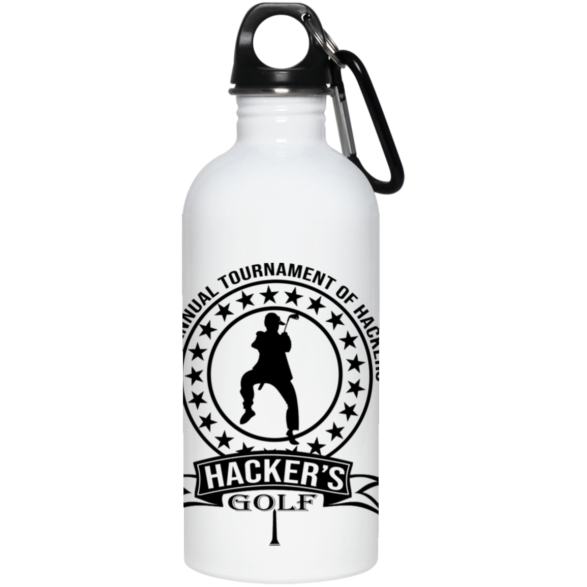 OPG Custom Design #20.1st Annual Hackers Golf Tournament. Men's Edition. 20 oz. Stainless Steel Water Bottle