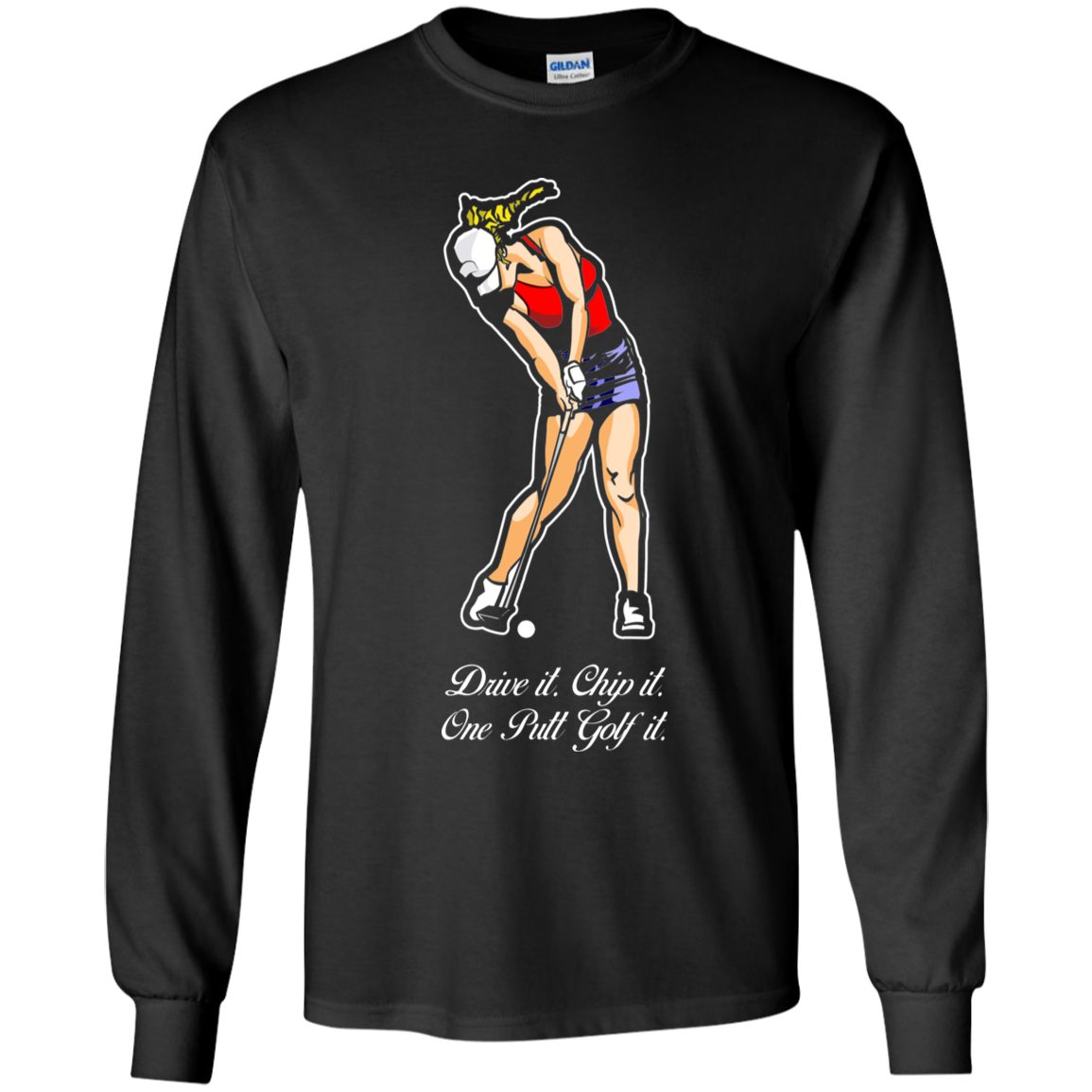 OPG Custom Design #9. Drive it. Chip it. One Putt Golf It. Golf So. Cal. Youth Long Sleeve T-Shirt