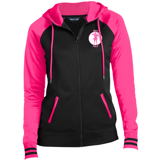 OPG Custom Design #19. GUCK FOLF. Female Edition. Ladies' Sport-Wick® Full-Zip Hooded Jacket