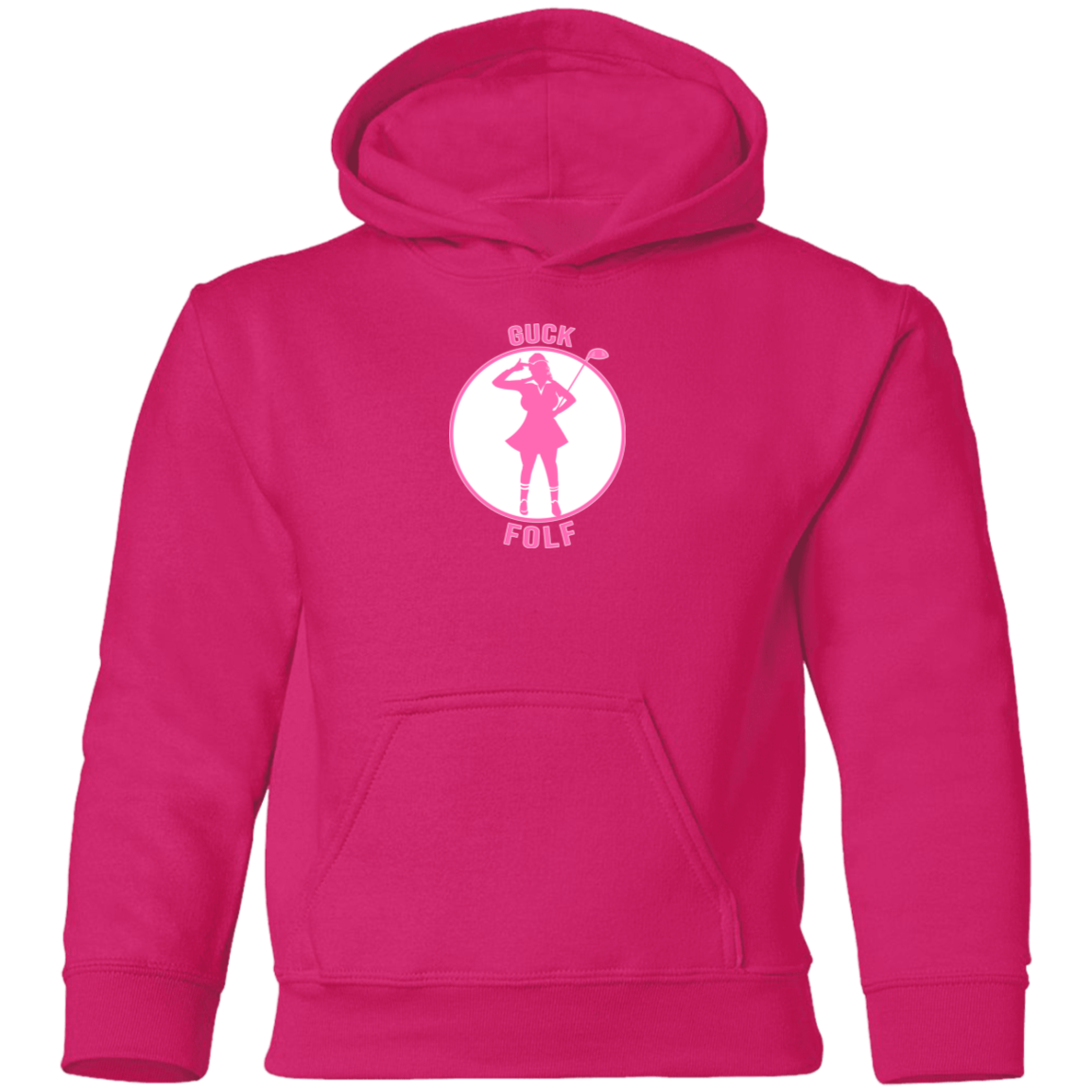 OPG Custom Design #19. GUCK FOLF. Female Edition. Youth Pullover Hoodie