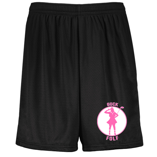 OPG Custom Design #19. GUCK FOLF. Female Edition. Youth Moisture-Wicking Mesh Shorts