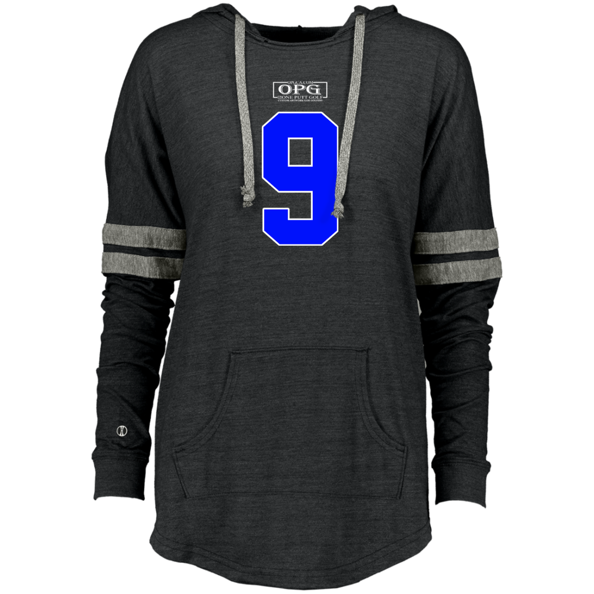 OPG Custom Design #17. Back 9. Ladies Hooded Low Key Pullover