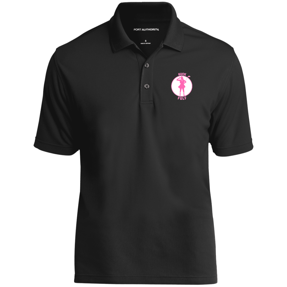 OPG Custom Design #19. GUCK FOLF. Female Edition. 100%Polyester UV Micro-Mesh Polo