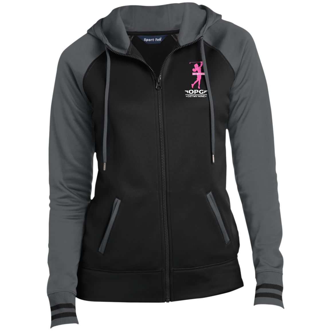 OPG Custom Design #16. Get My Nine. Female Version. Ladies' Sport-Wick® Full-Zip Hooded Jacket