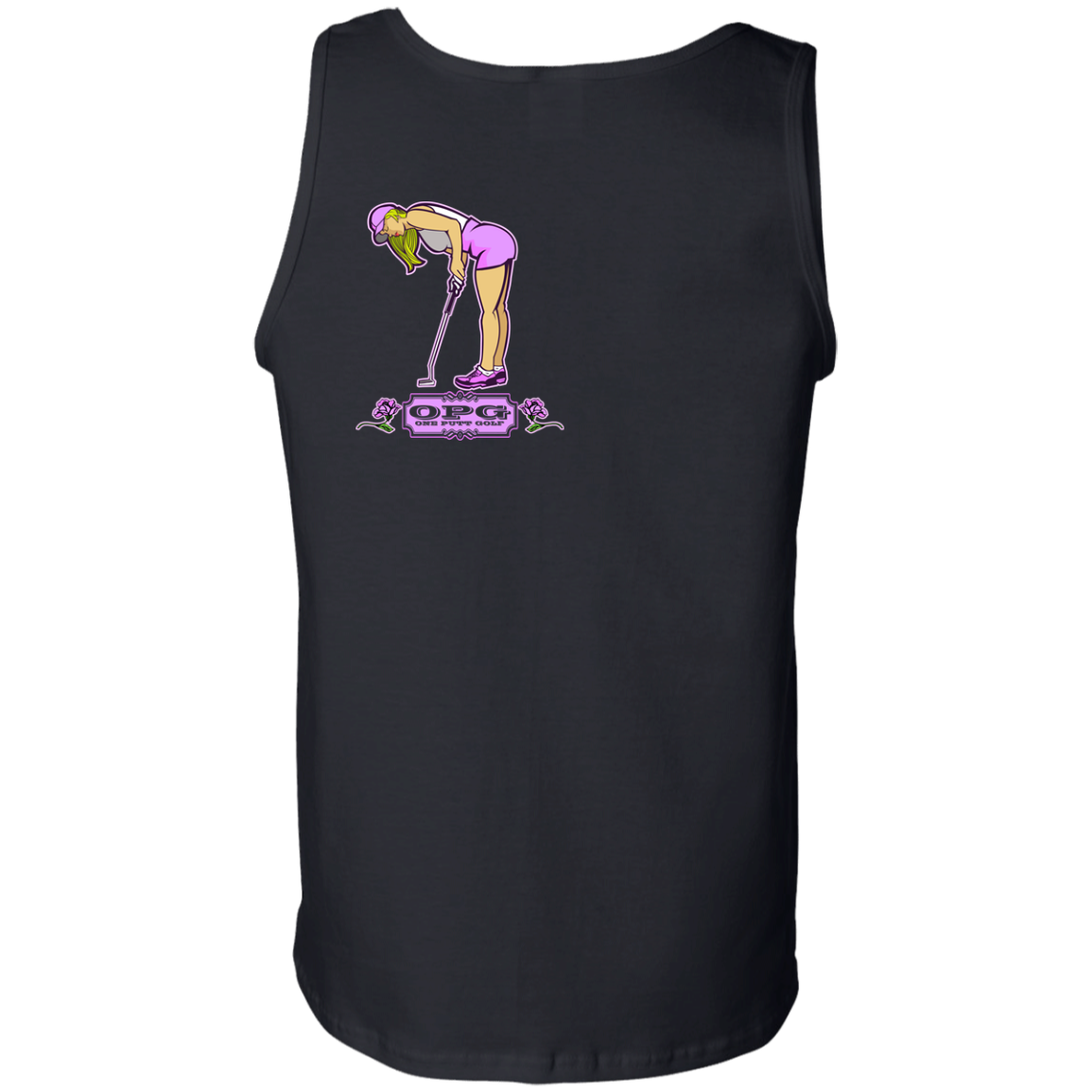 OPG Custom Design #13. Drive it. Chip it. One Putt Golf it.  6 oz 100% Cotton Tank Top