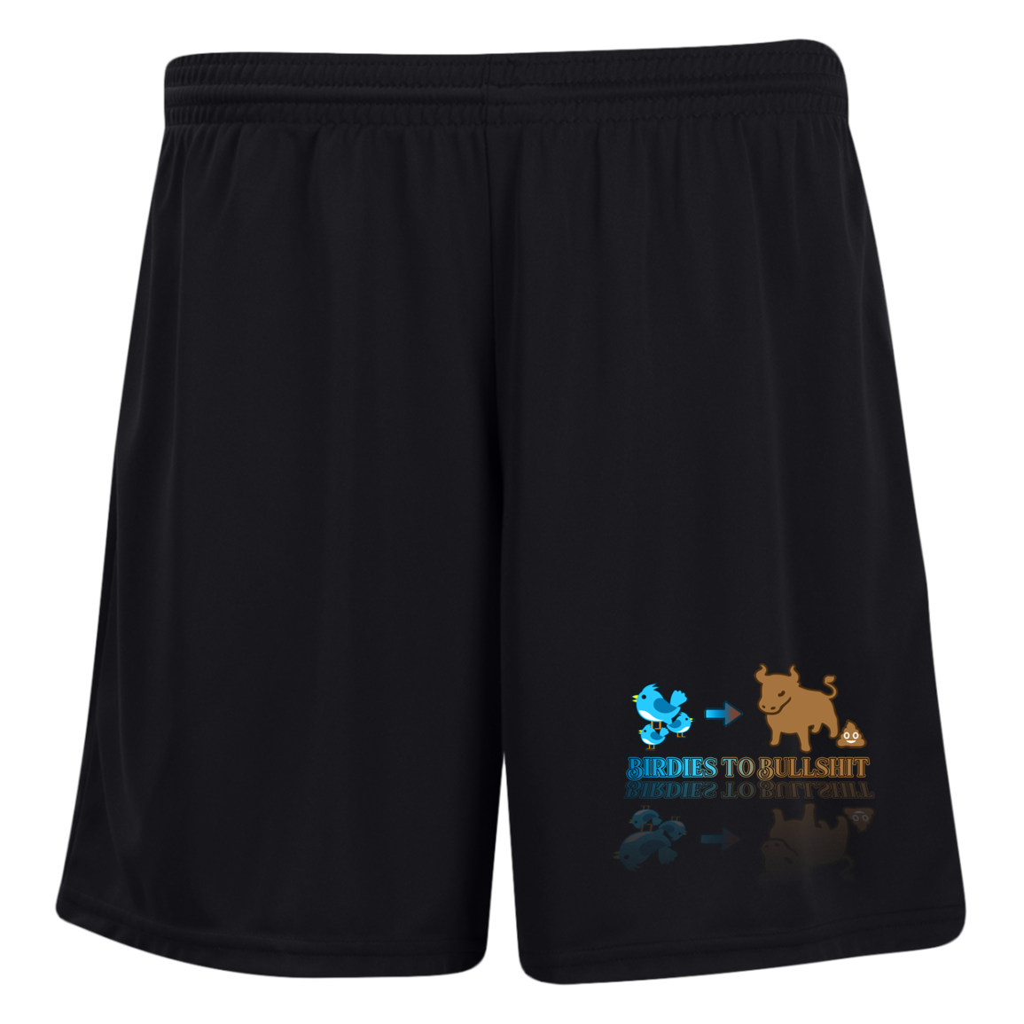 OPG Custom Design #2. Birdies to Bullshit. We Got A Saying Around Here. Ladies' Moisture-Wicking 7 inch Inseam Training Shorts