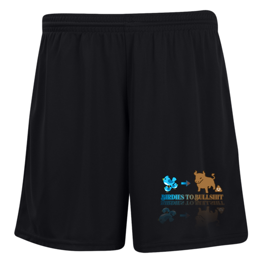 OPG Custom Design #2. Birdies to Bullshit. We Got A Saying Around Here. Ladies' Moisture-Wicking 7 inch Inseam Training Shorts