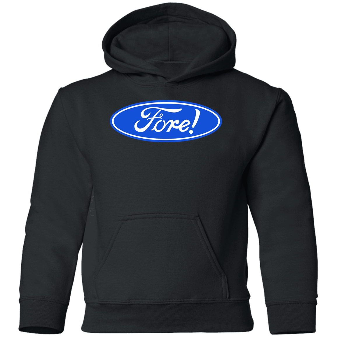 OPG Custom Design #11. Fore! Ford Parody. Youth Pullover Hoodie