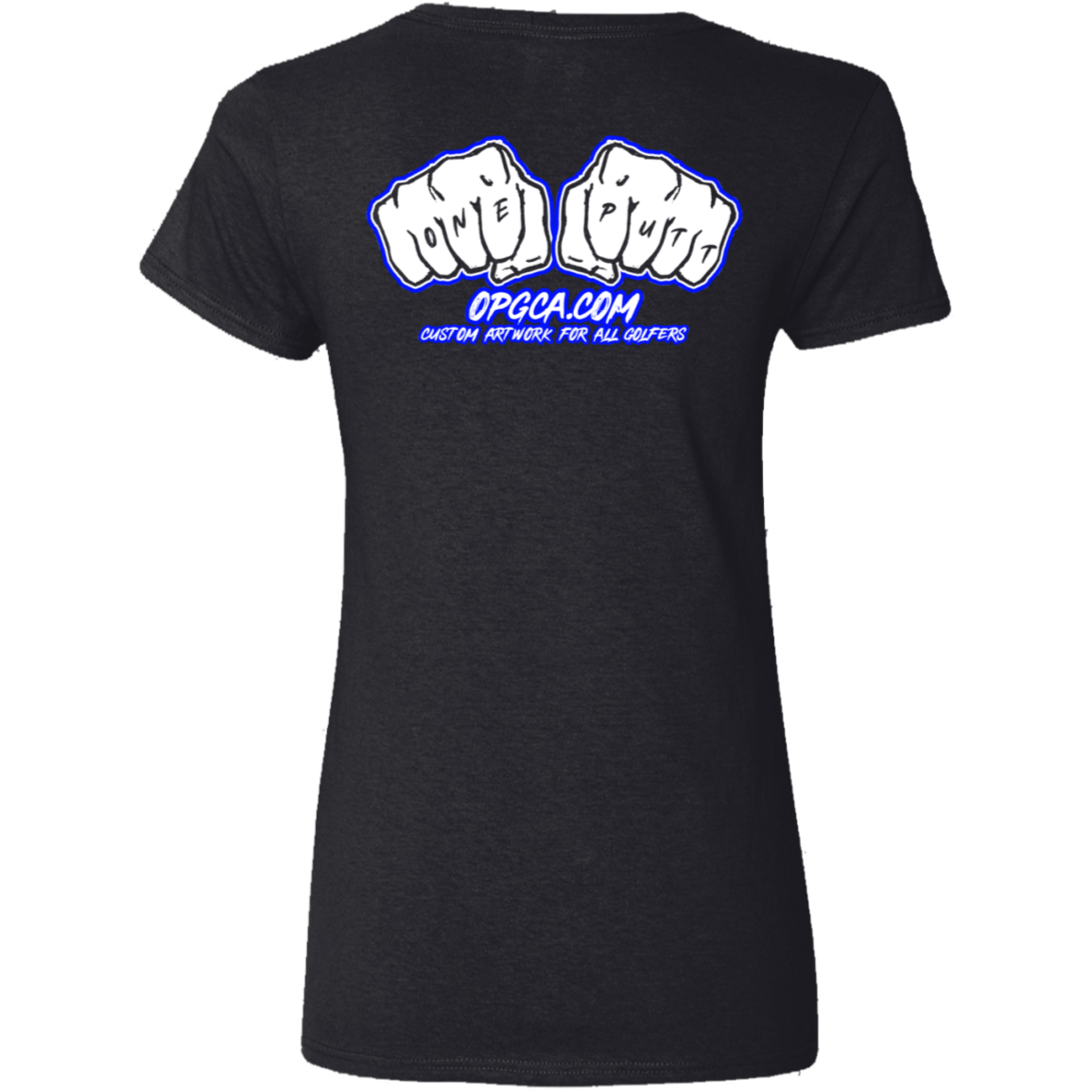 OPG Custom Design #3. Blue Tees Blues Brothers Fan Art. Ladies' 100% Cotton V-Neck T-Shirt.