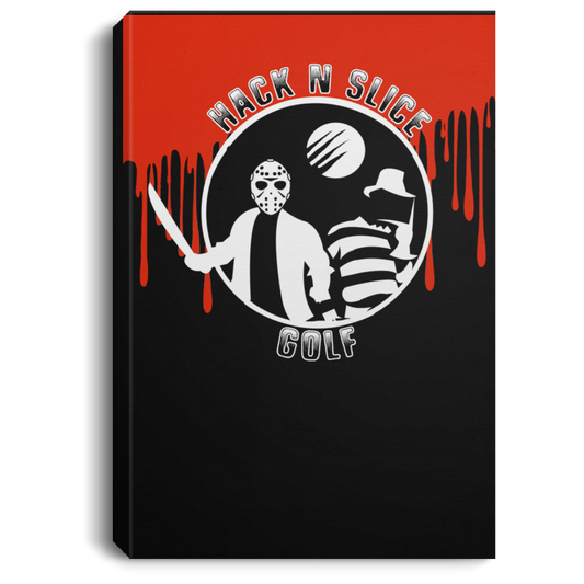 OPG Custom Design #23. Hack N Slice Golf. Freddy and Jason Fan Art. Portrait Canvas .75in Frame