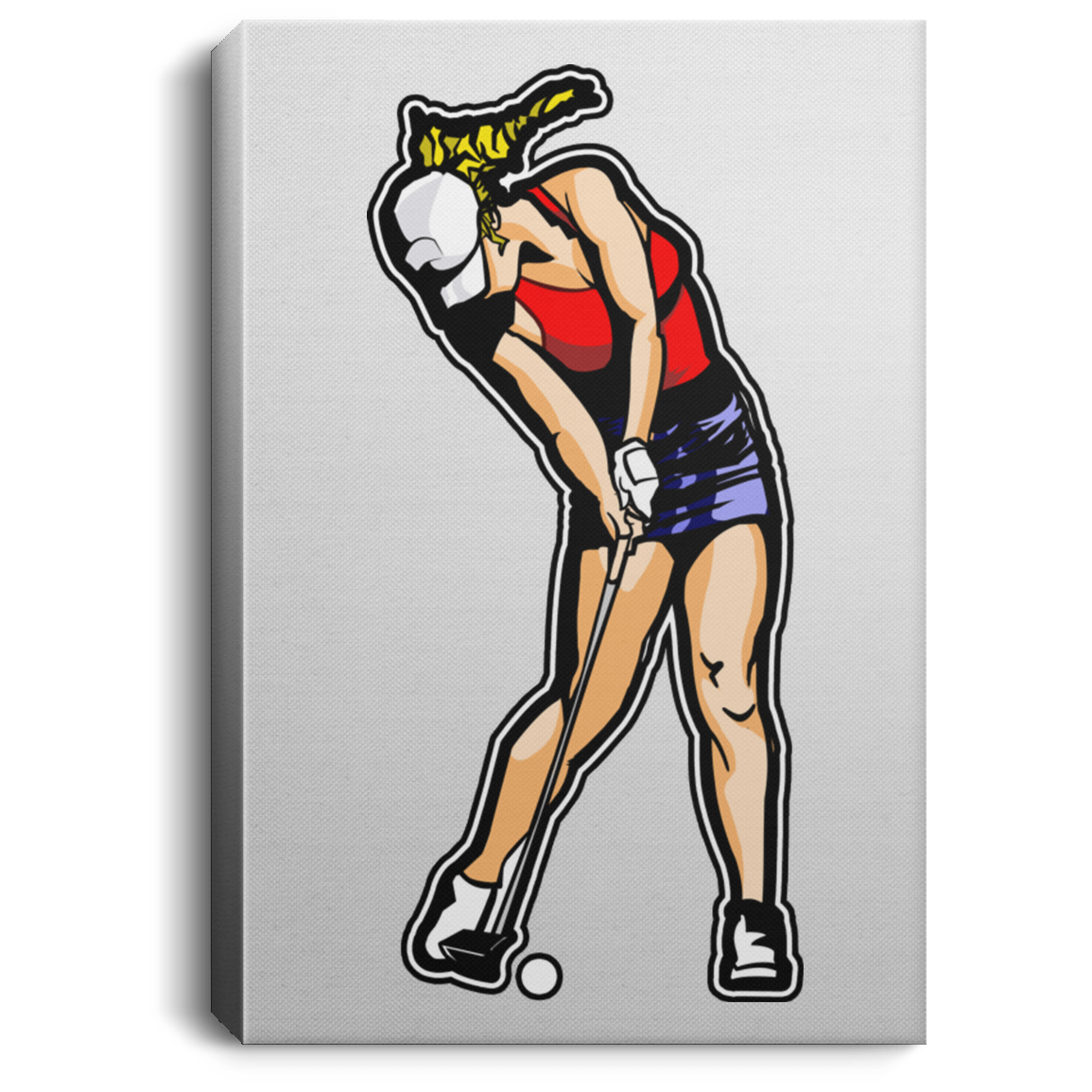 OPG Custom Design #3. Drive like a girl. Golf. Portrait Canvas .75in Frame