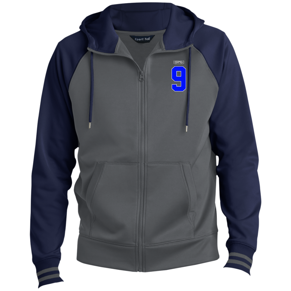 OPG Custom Design #17. Back 9. Sport-Wick® Full-Zip Hooded Jacket