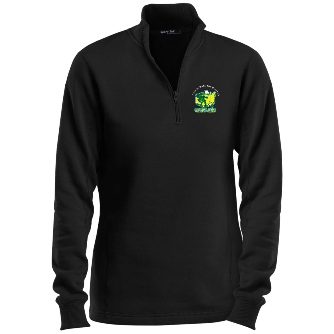 OPG Custom Design #26. Tiger Woods Fan Art. 2019 Master's Champion. Ladies 1/4 Zip Sweatshirt