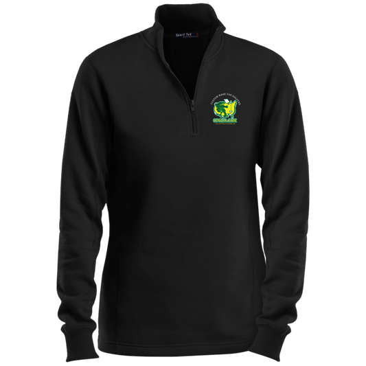 OPG Custom Design #26. Tiger Woods Fan Art. 2019 Master's Champion. Ladies 1/4 Zip Sweatshirt