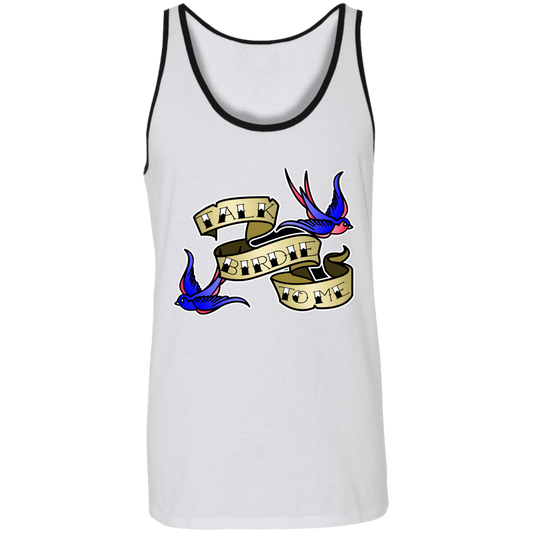 OPG Custom Design #25. Talk Birdie to Me. 2 Tone Tank 100% Combed and Ringspun Cotton