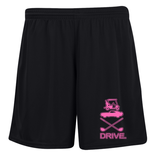 OPG Custom Design #8. Drive. Ladies' Moisture-Wicking 7 inch Inseam Training Shorts