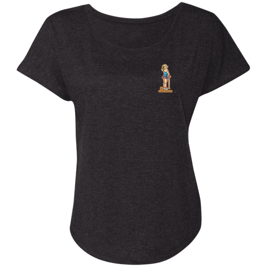 OPG Custom Design #28. Drive it. Chip it. One Putt golf it. Ladies' Triblend Dolman Sleeve