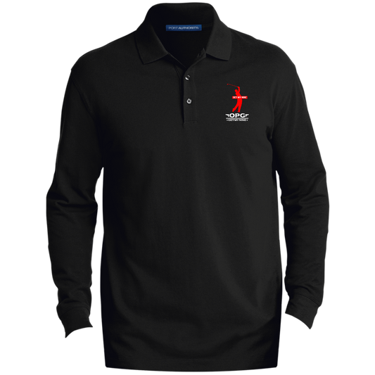 OPG Custom Design #16. Get My Nine. Male Version. Men's EZCotton™ Long Sleeve Polo