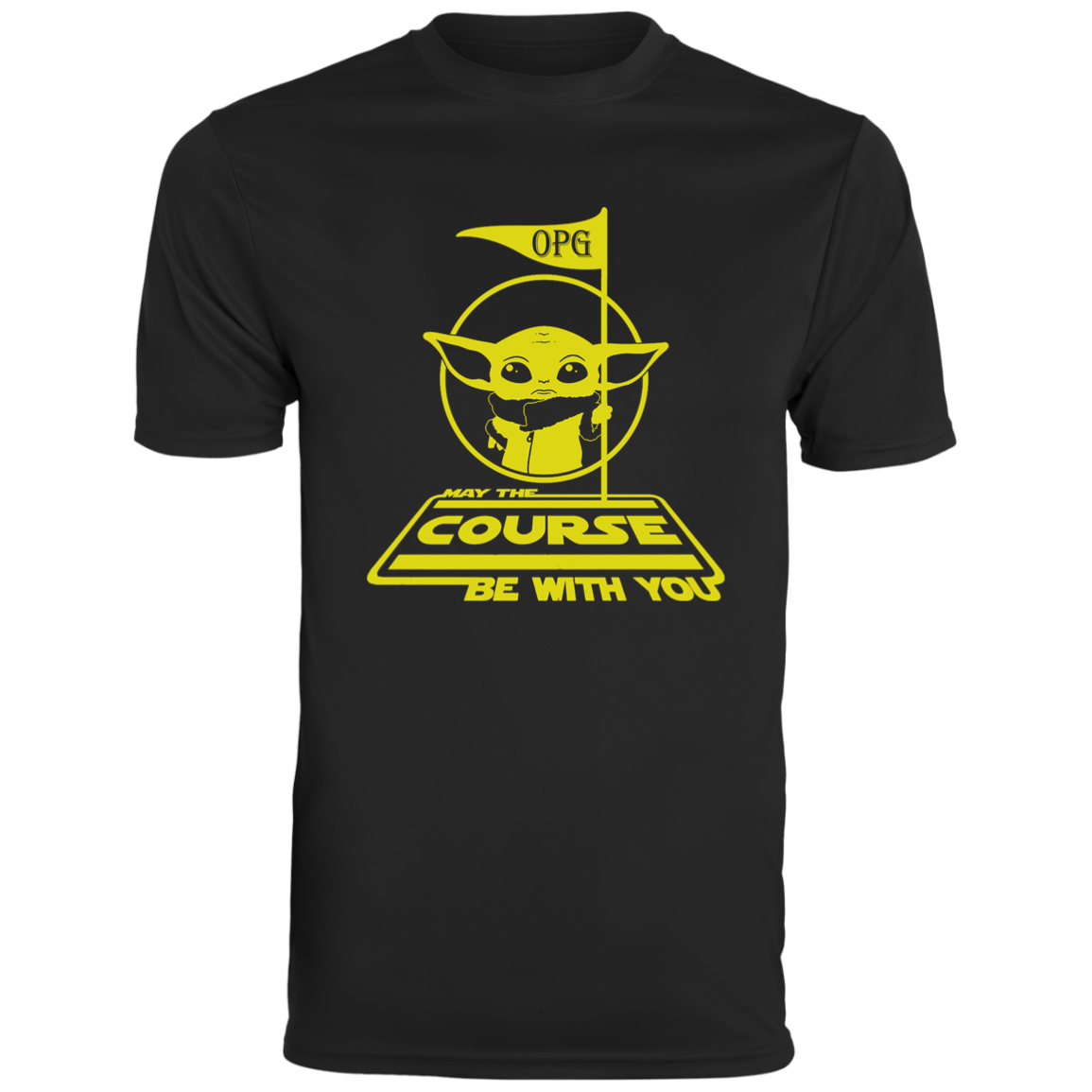 OPG Custom Design #21. May the course be with you. Parody / Fan Art. Men's Moisture-Wicking Tee