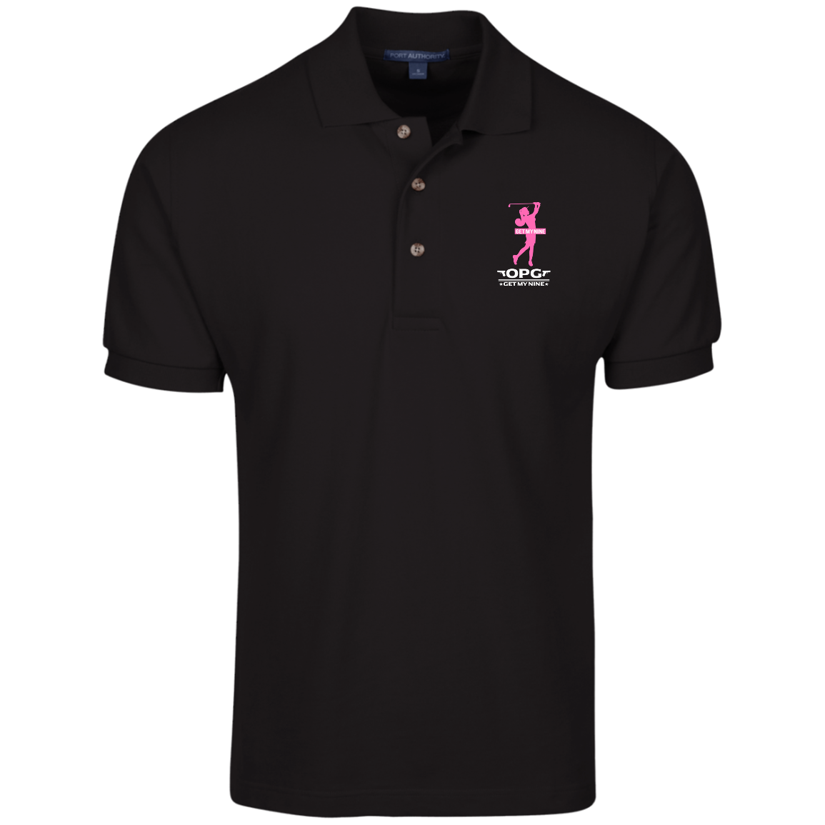 OPG Custom Design #16. Get My Nine. Female Version. 100% Ring Spun Combed Cotton Polo