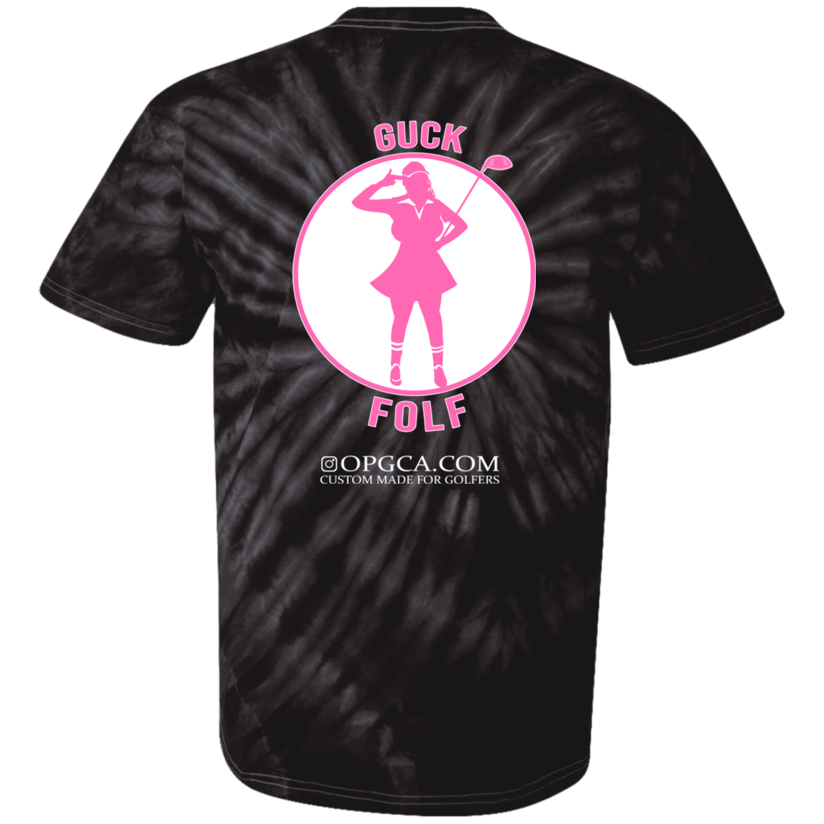 OPG Custom Design #19. GUCK FOLF. Female Edition. Youth Tie Dye T-Shirt