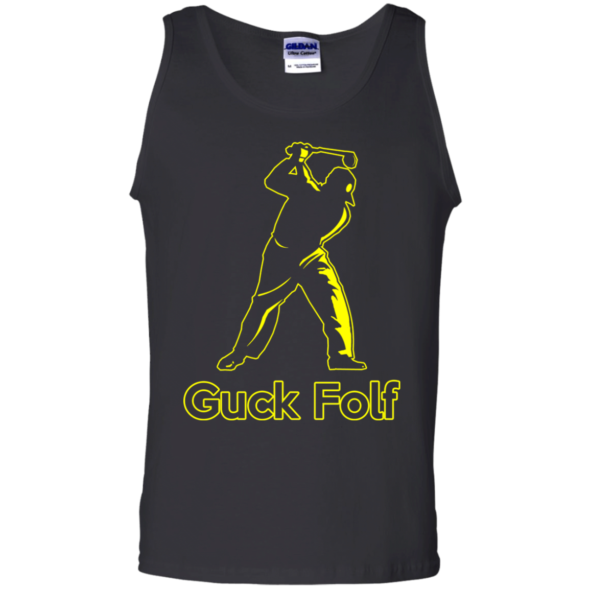 OPG Custom Design #19. GUCK FOLF. Men's Edition. 6 oz. 100% Cotton Tank Top