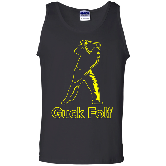 OPG Custom Design #19. GUCK FOLF. Men's Edition. 6 oz. 100% Cotton Tank Top