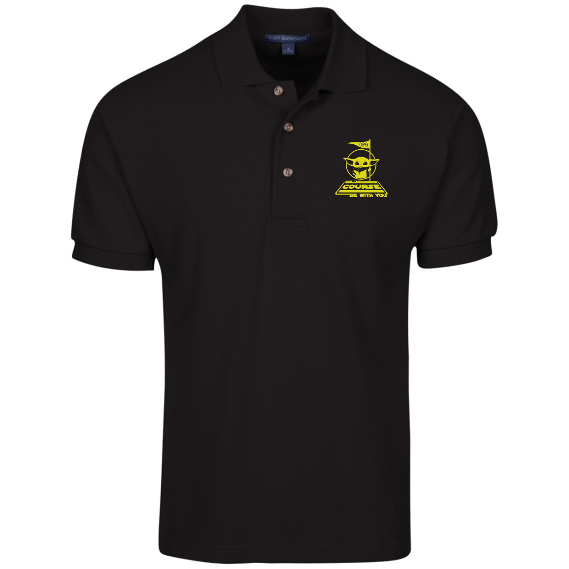 OPG Custom Design #21. May the course be with you. Parody / Fan Art. 100% Ring Spun Combed Cotton Polo