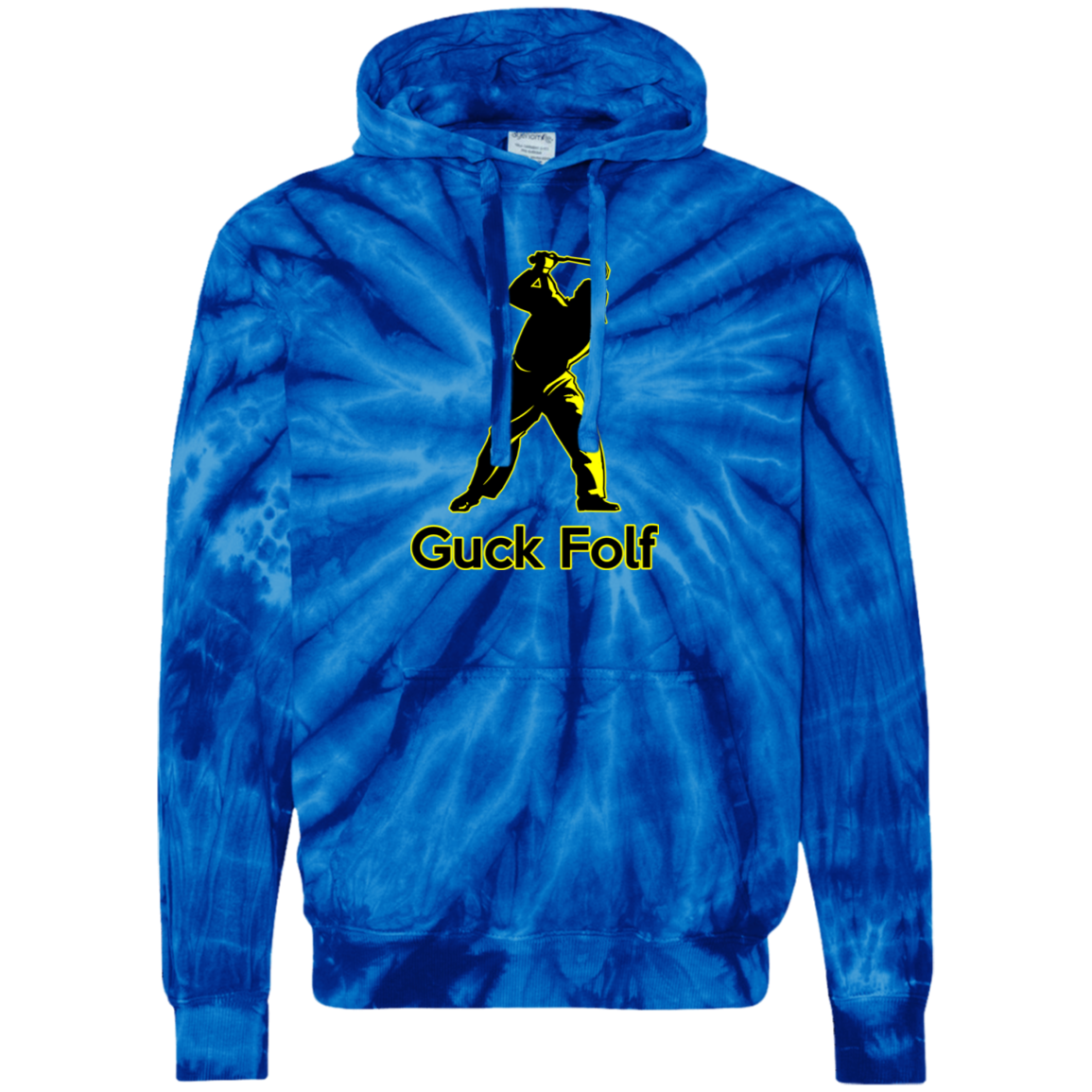 OPG Custom Design #19. GUCK FOLF. Men's Edition. Tie-Dyed Pullover Hoodie