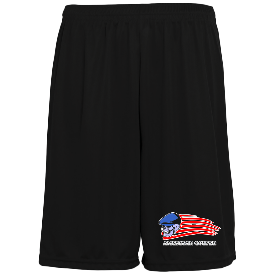 OPG Custom Design #12. Golf America. Male Edition. 100% Polyester Training Shorts w/Pockets